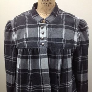 Nice grey, black and white plaid blazer