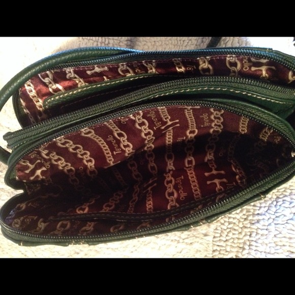 Just reduced♥️DkGrn Leather Crbdy Tiangello bag - Picture 3 of 4