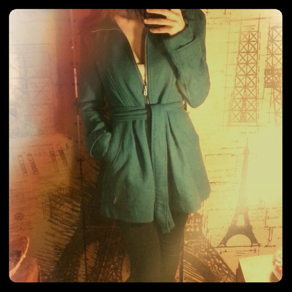 Zip-up wool coat - H&M