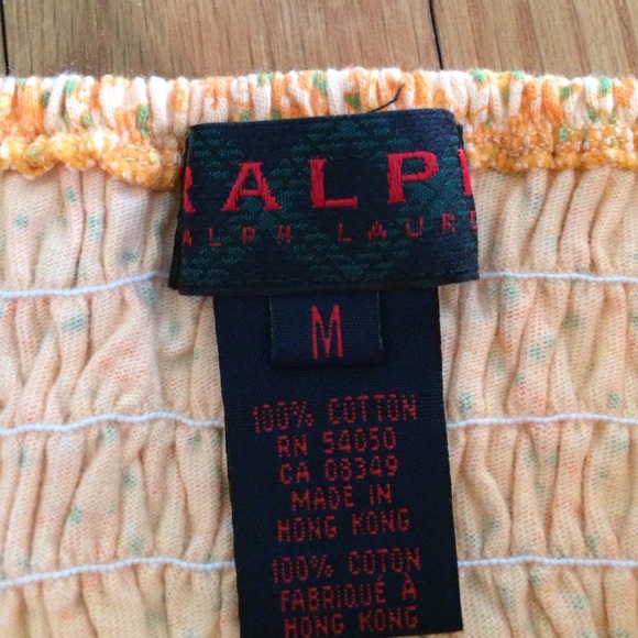 Ralph Lauren floral print strapless crop tube top - Picture 3 of 4