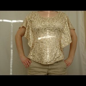 Gold sequin top