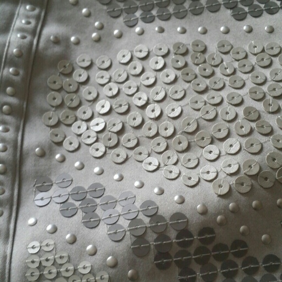 WHITE HOUSE BLACK MARKET matte sheen sequin mini - Picture 2 of 4