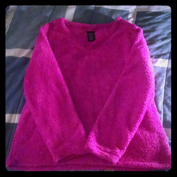 Faded Glory size 2X (18W-20W) pink  fluffy sweater