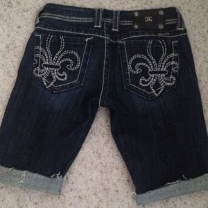 Sold!Miss Me Dark Wash Bermuda