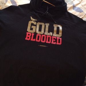 Men's medium gold blooded hoody.
