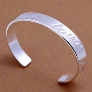 Sterling Silver Love Cuff from Prep Obsessed