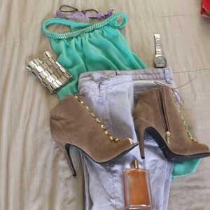 Doll house sandal boot taupe RESERVED