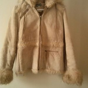 Warm fur lined coat