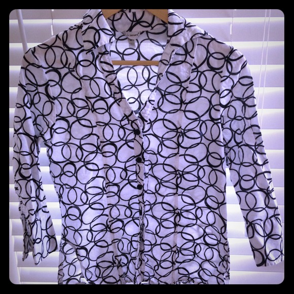 Black/White Blouse