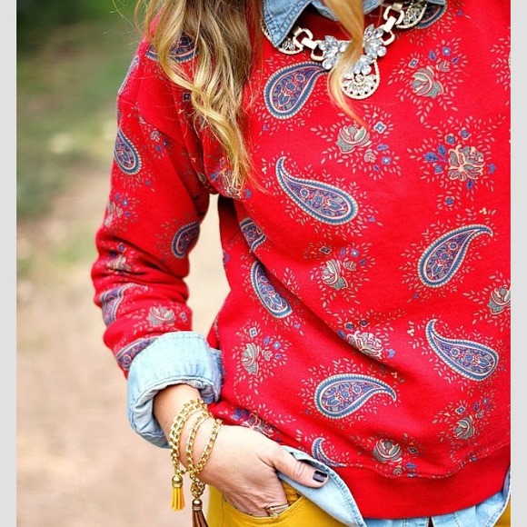 Forever 21 paisley print sweatshirt