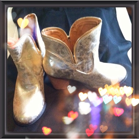 Gold Ankle Boots