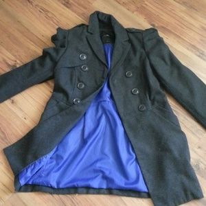 REDUCED! Charcoal grey puff sleeve coat