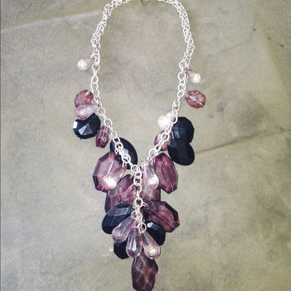 Beautiful Silver & Purple Necklace