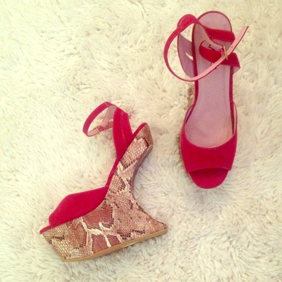 Wedge Suede sandal heels.