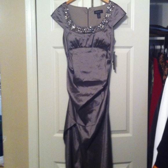 Smoke colored formal dress