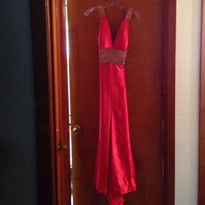 Jovani red prom dress