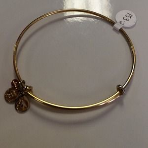 🔴HOLD Authentic Alex and Ani shiny gold bangle