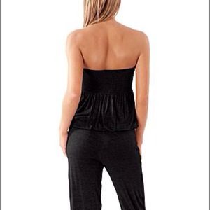 Black strapless jumpsuit new in packaging