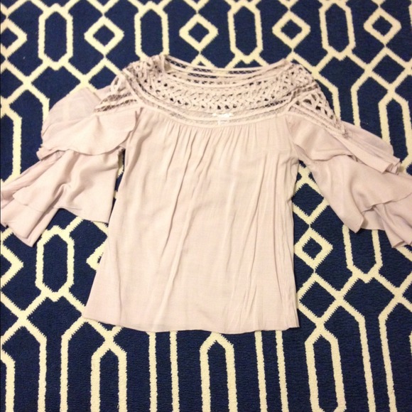 Tan crochet top