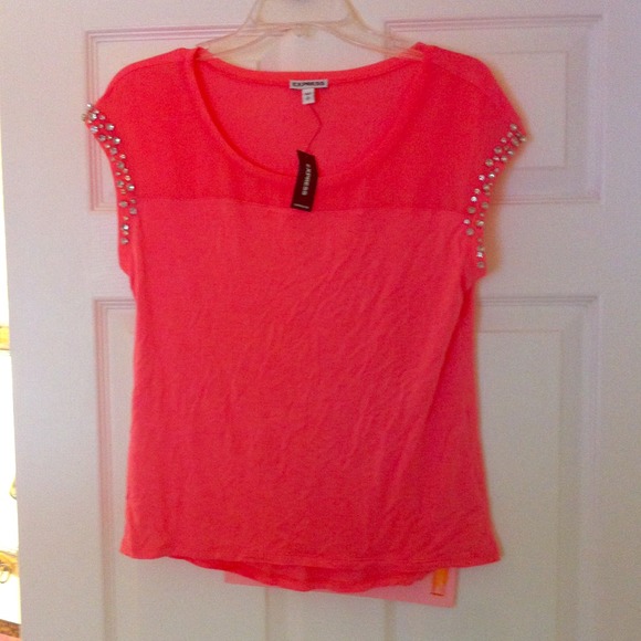 Express pink top with gems