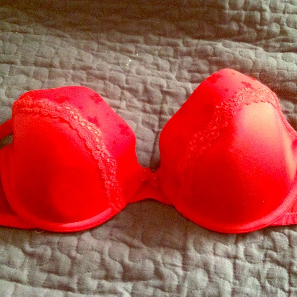 Red Lacy Bra