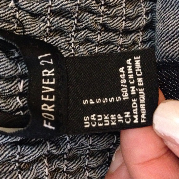 SOLD!! Dark denim bustier crop top - Picture 3 of 3