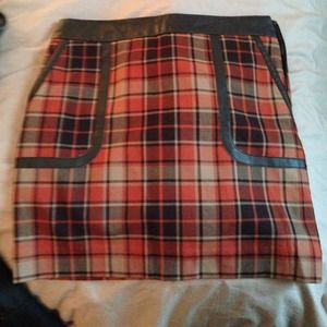 Plaid limited mini skirt