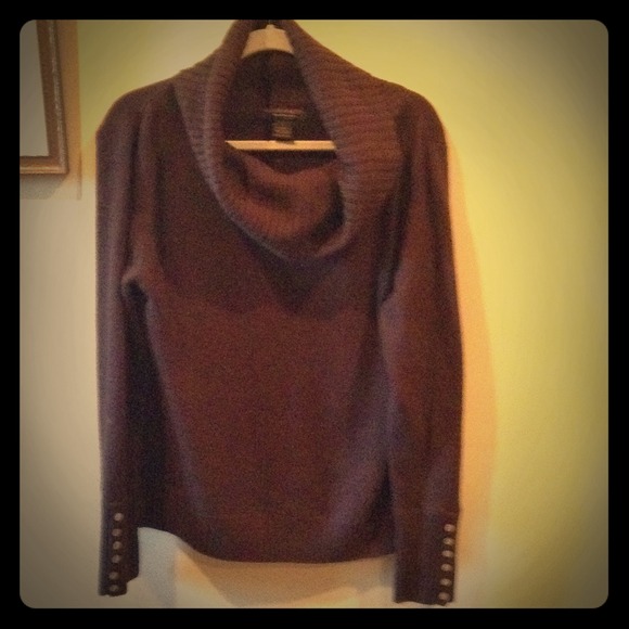 A. Giannetti chocolate merino wool sweater large