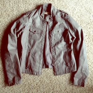 Medium faux leather jacket