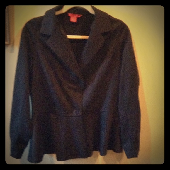 Sunny Leigh black peplum blazer XL NWOT