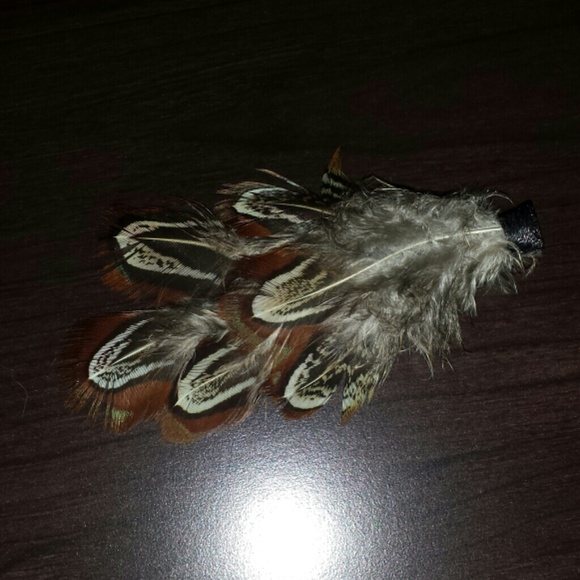 Feather hair clip