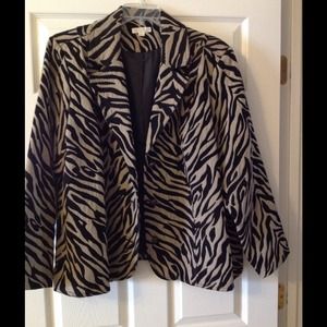 Zebra Print Blazer