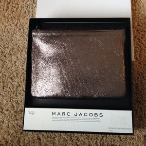 Marc Jacobs metallic leather pouch