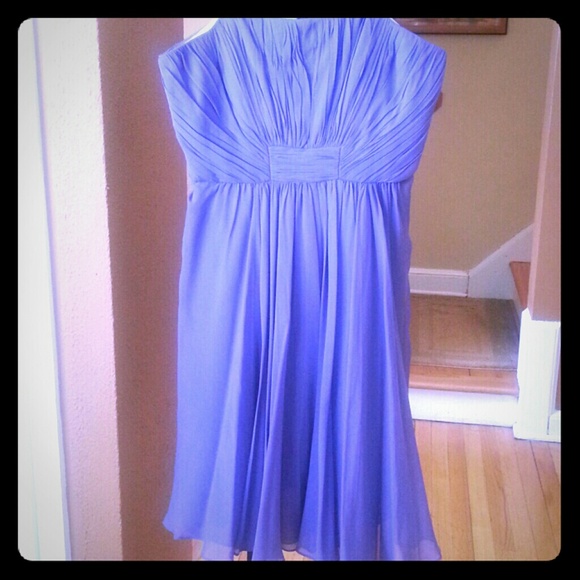 Strapless silk dress