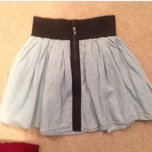 LF light was denim blue skirt with zipper