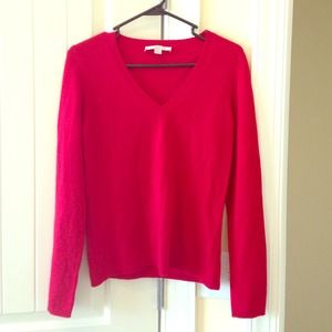100% cashmere red v-neck sweater!