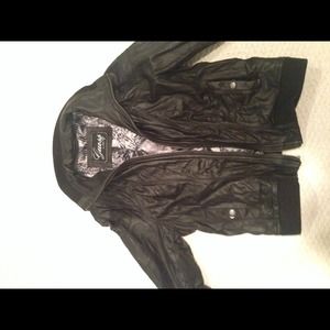 Leather jacket bundle with 7 jeans