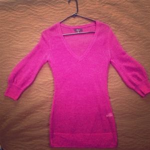 Fuschia knit sweater
