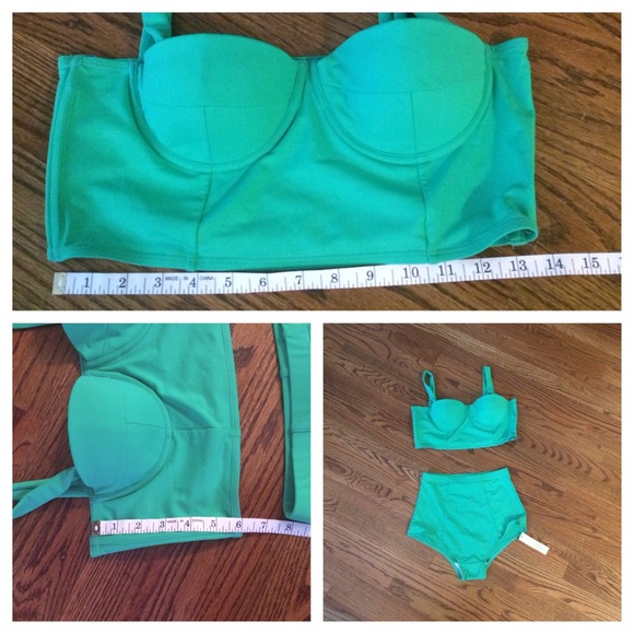 BUNDLED! NWT Kelly Green High Waist Bikini - Picture 2 of 3