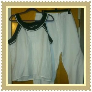 2 pc white Capri set
