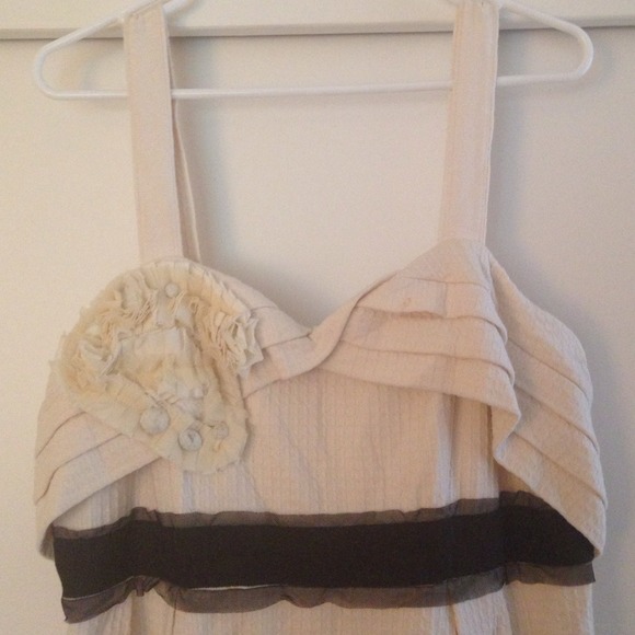 Anthropologie cream dress - Picture 3 of 4