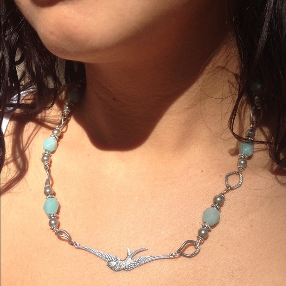 Amazonite sparrow necklace - Picture 2 of 2