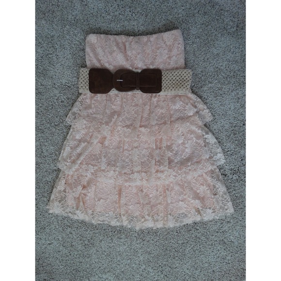 Lace Strapless Dress