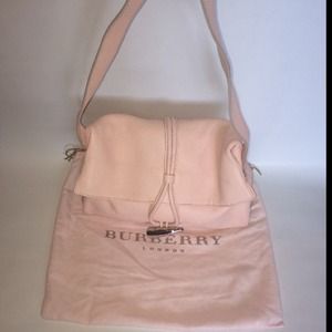 Burberry- Pale pink, fold over shoulder bag