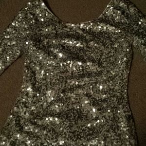 SOLD Sparkly silver dress