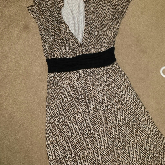 Brown and cream dress