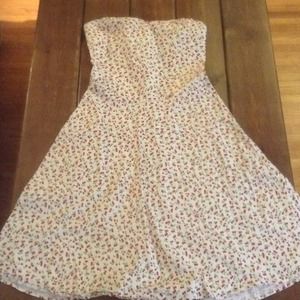 Strapless cherry blossom dress