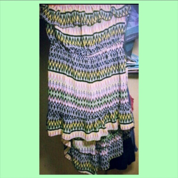 Patterned low high dress