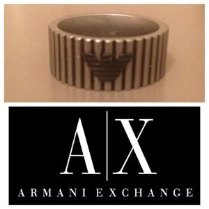 Authentic Armani Exchange Men's Ring, Size 10.5