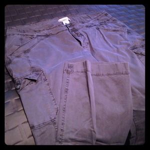 Slate blue cargo pants